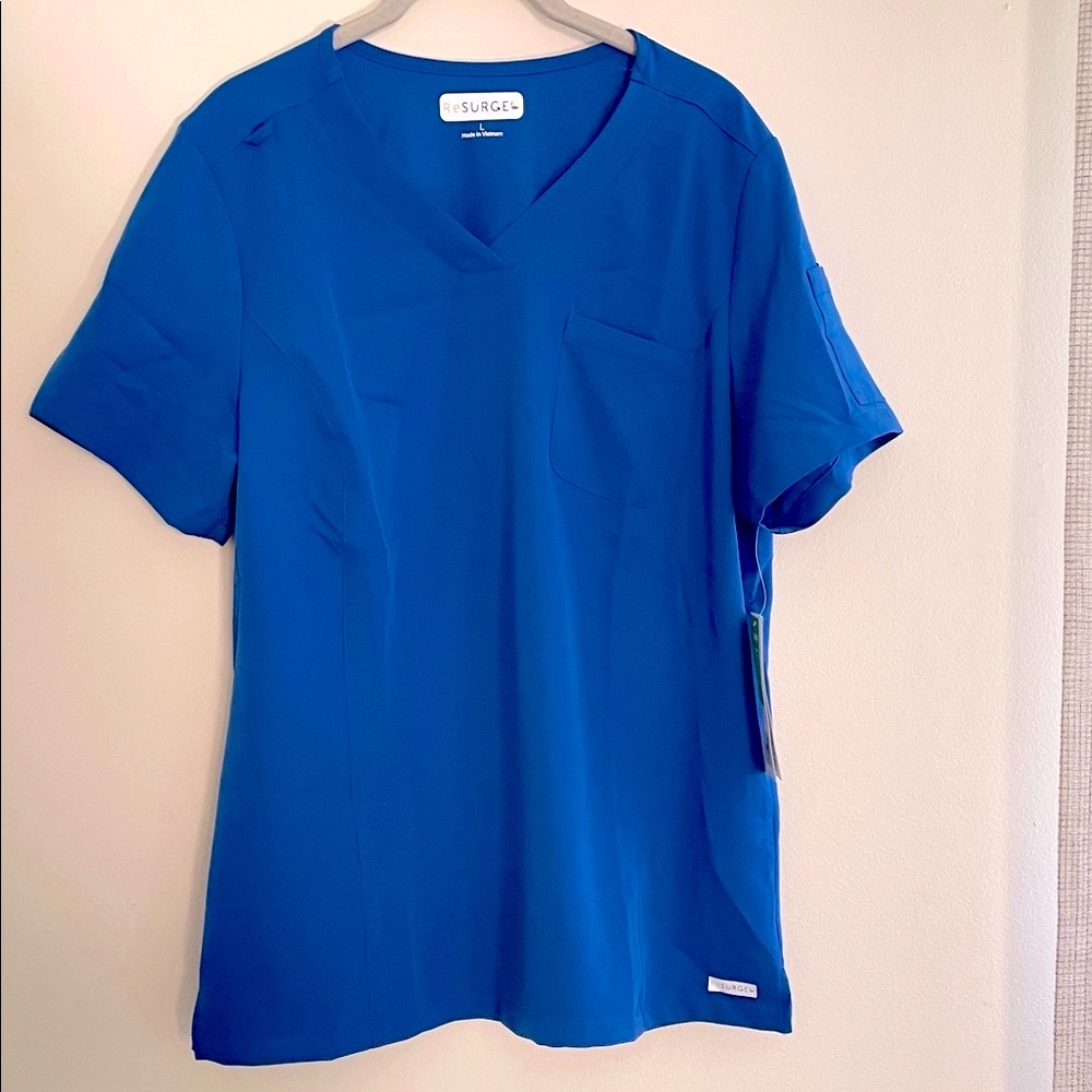 Butter Soft Royal Blue Scrub Top Women’s Size Large